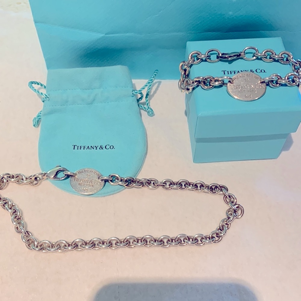 Tiffany & Co.100% selling Authentic SS selling SETS only Necklace & Bracelet❤️ - Picture 2 of 11